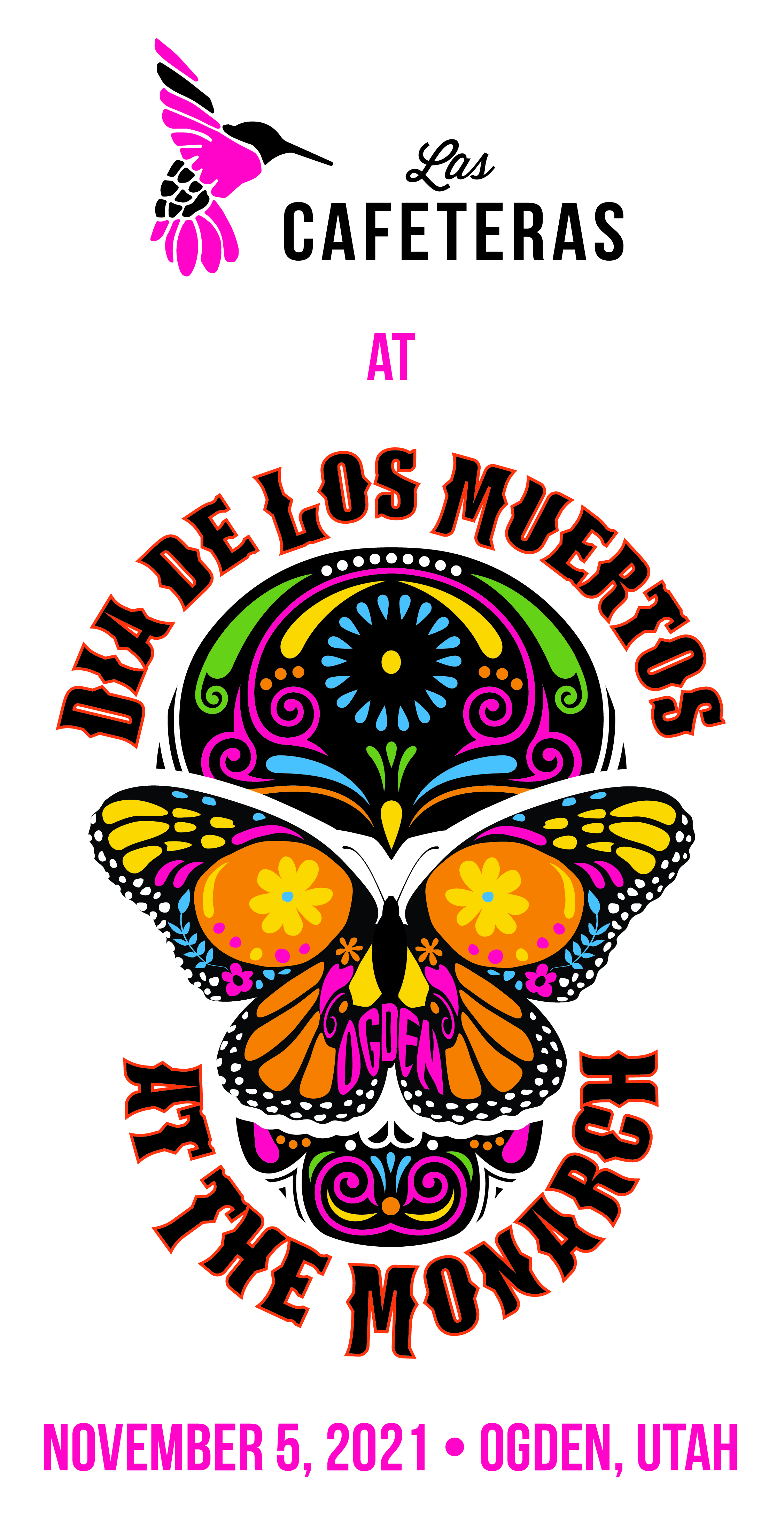 dia de los muertos logo Color CALAVERA Las Cafeteras Final 01